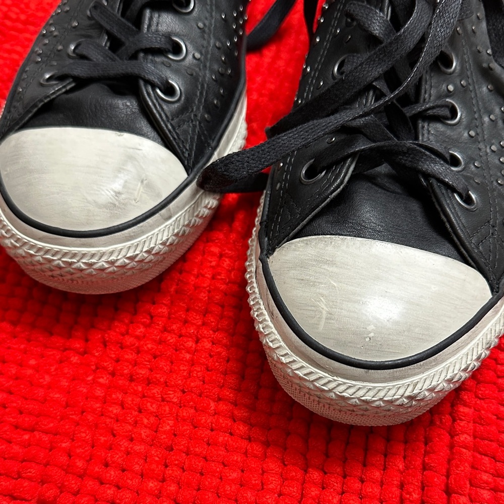 Converse X John Varvatos Black High-Top Men’s Leather Sneakers - Picture 2 of 7